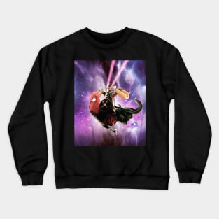 Tornado Cat Riding Chicken With Hotdog Crewneck Sweatshirt